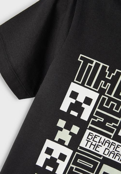 Name It - Nkmdrew minecraft short sleeve - black