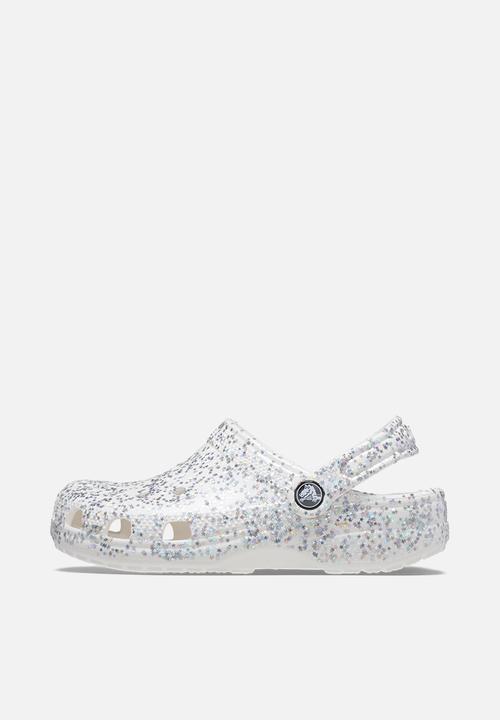 Crocs - Classic starry glitter clog k - white