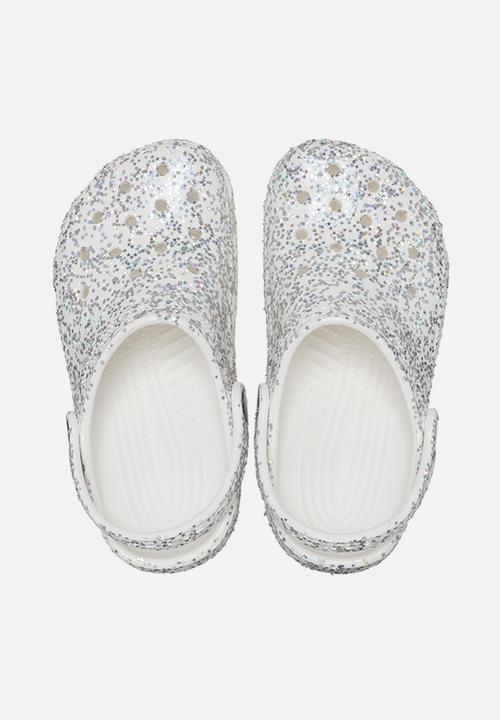 Crocs - Classic starry glitter clog k - white