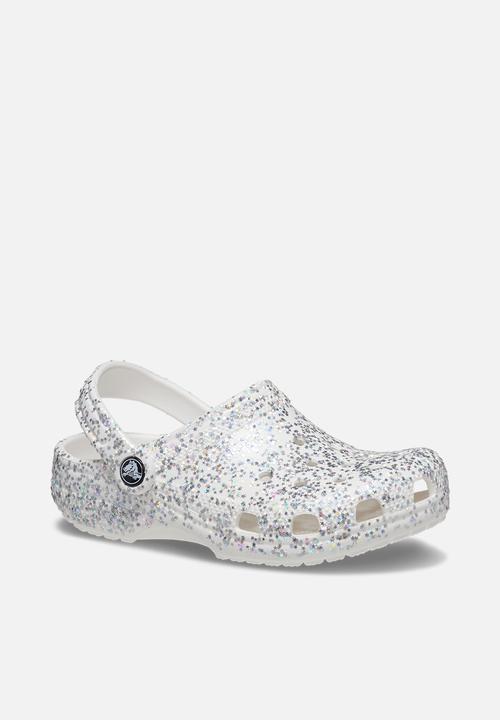 Crocs - Classic starry glitter clog k - white