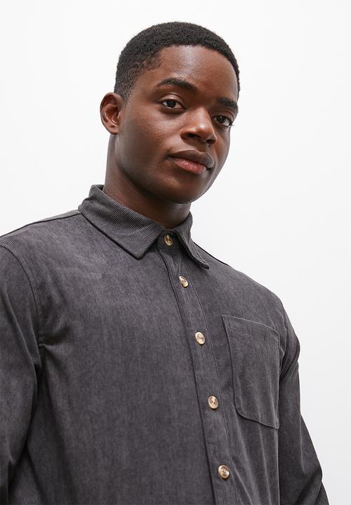 Lark & Crosse - Fine corduroy shirt - charcoal