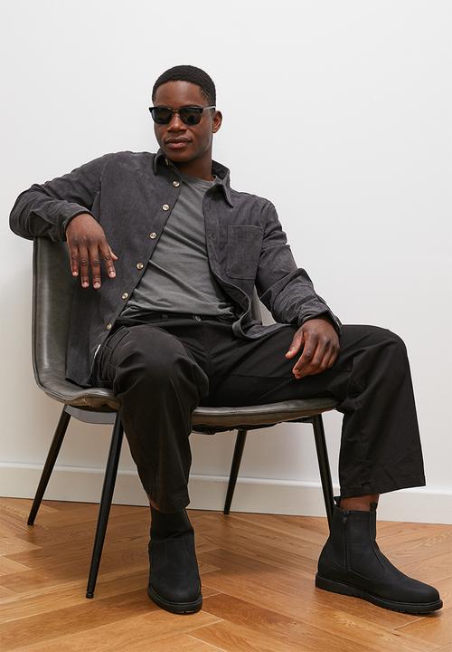 Lark & Crosse - Fine corduroy shirt - charcoal