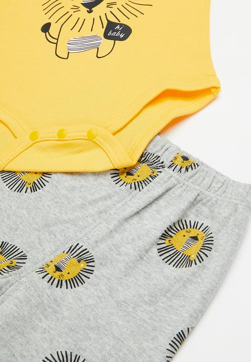 Pop Candy - 3 piece set - grey & yellow