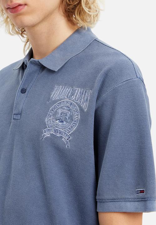 Tommy Hilfiger - Tjm relaxed varsity polo - navy