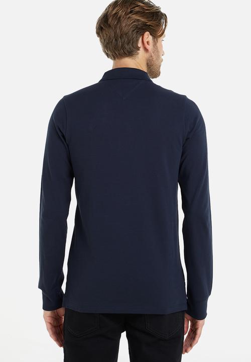 Tommy Hilfiger - Tjm slim solid long sleeve polo - navy