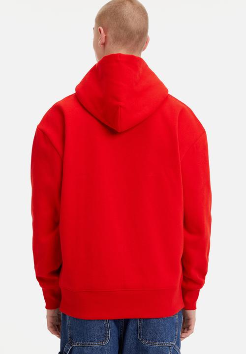 Tommy Hilfiger - Tjm rlxd college 85 hoodie - dark red