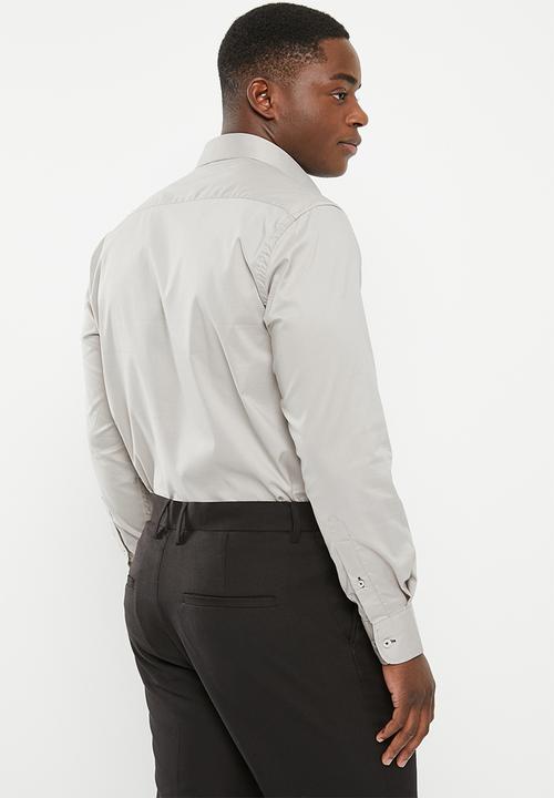 Pierre Cardin - Plain stretch classic collar formal shirt - light grey