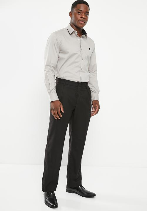 Pierre Cardin - Plain stretch classic collar formal shirt - light grey