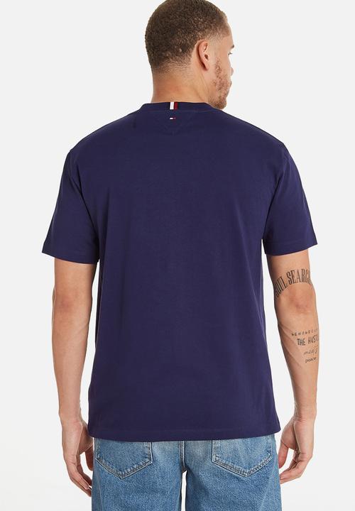 Tommy Hilfiger - Icon blackwatch monogram tee - yale navy
