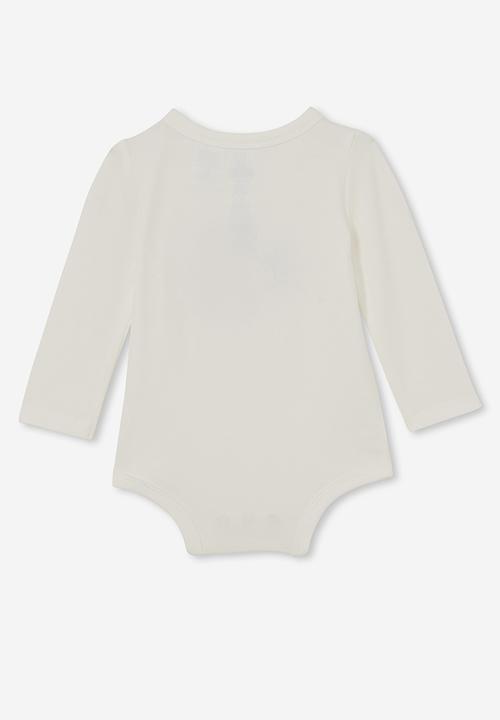 Cotton On - The long sleeve bubbysuit - vanilla/mother bear