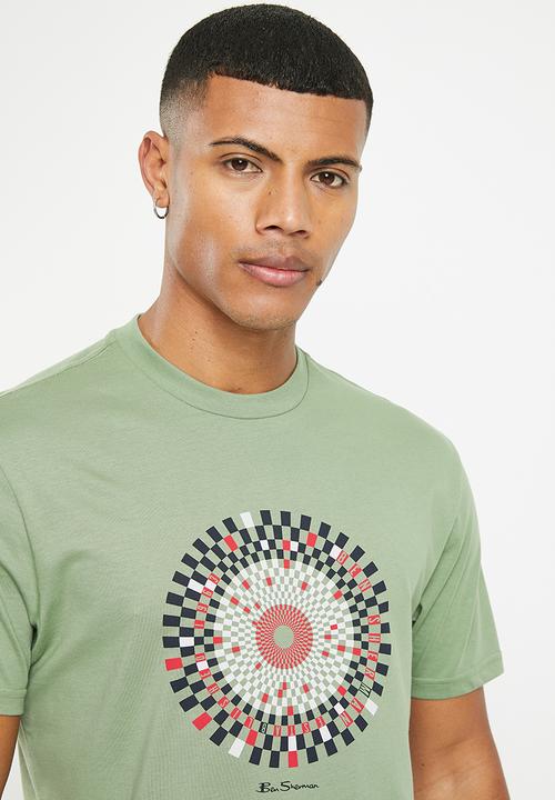 Ben Sherman - Ska check target tee shirt - pale khaki