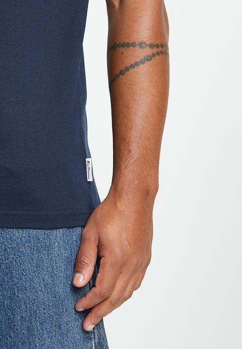 Ben Sherman - Floral Panel Tee Shirt - Navy