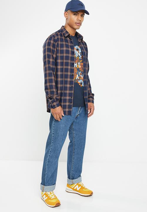 Ben Sherman - Floral Panel Tee Shirt - Navy
