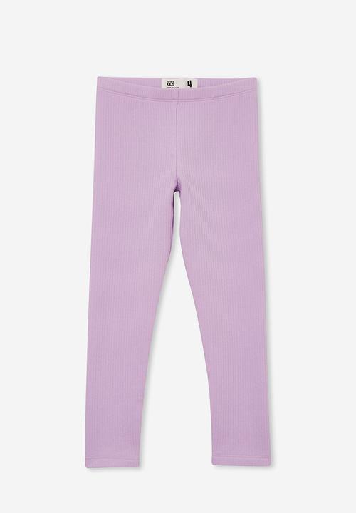 Cotton On - Fleece legging - lilac drop rib
