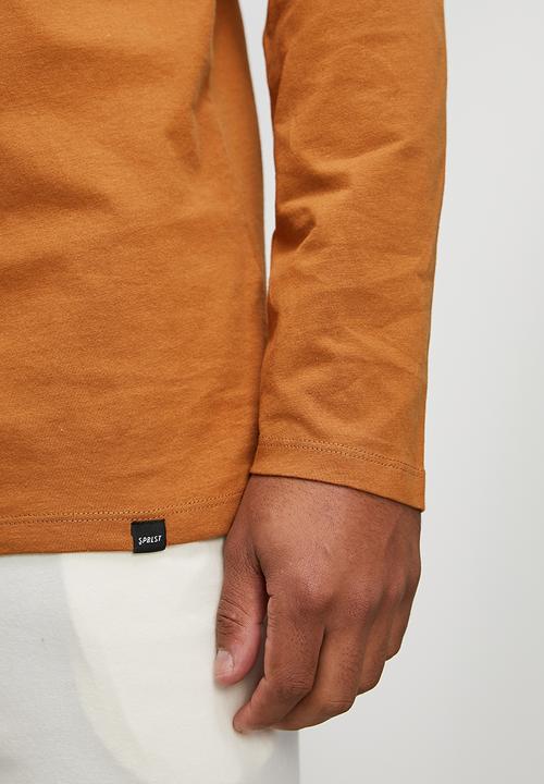 Superbalist - Graphic print long sleeve sleep tee - caramel