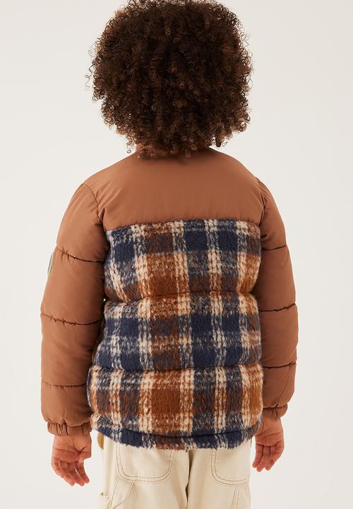 Cotton On - Freddie puffer jacket - coco jumbo/check