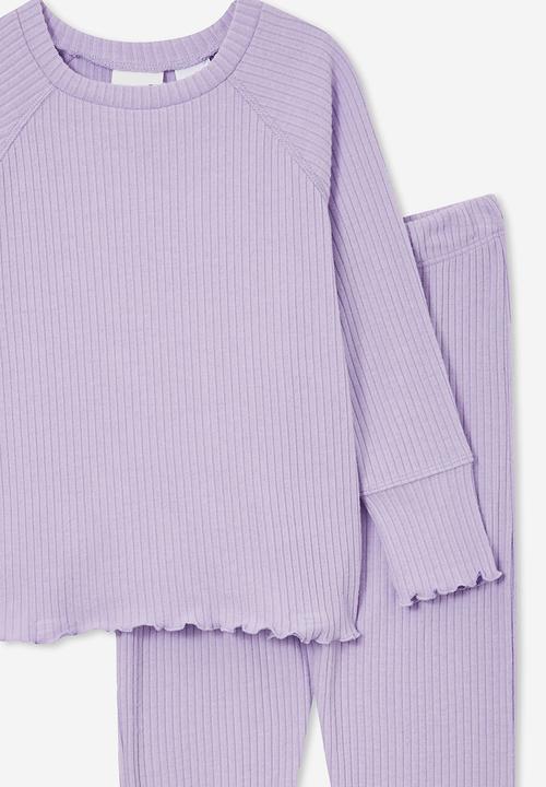 Cotton On - Dakota long sleeve pyjama set - lilac drop