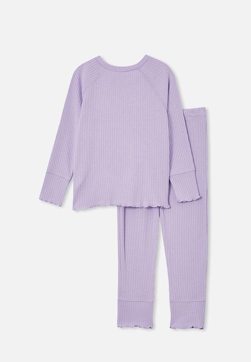 Cotton On - Dakota long sleeve pyjama set - lilac drop