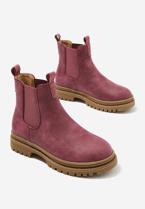 Cotton On - Pull on gusset boot vintage - berry