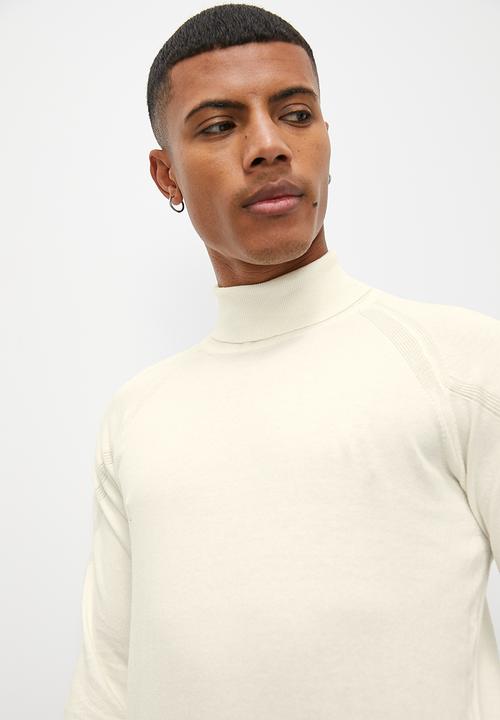 Superbalist - Slim fit high neck long sleeve knitwear - cream