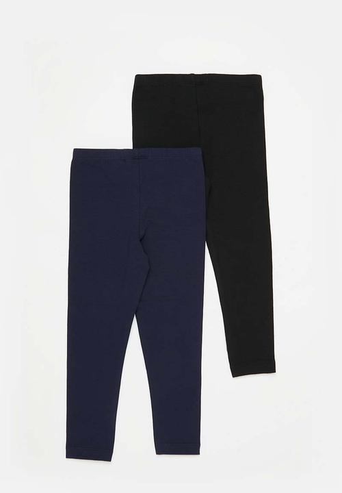 Cotton On - Girls multipack legging 2 pack - black/peacoat