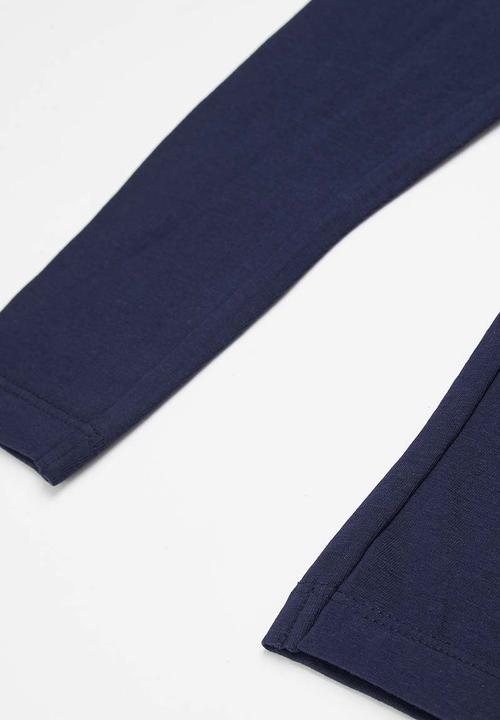 Cotton On - Girls multipack legging 2 pack - black/peacoat