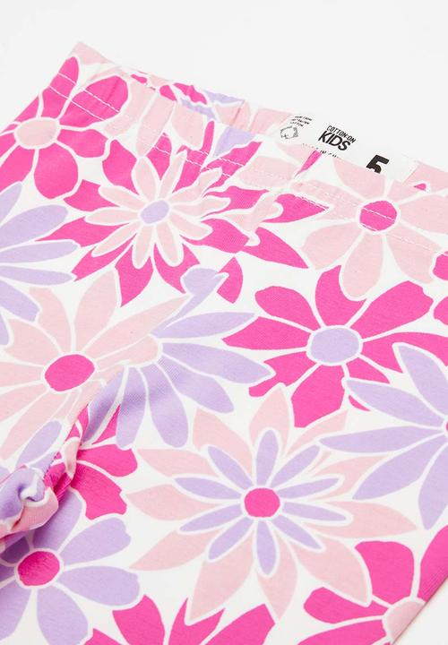 Cotton On - Girls multipack legging 2 pack - papercut floral