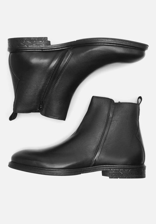 Jack & Jones - Jfwwalter leather zip boot - anthracite