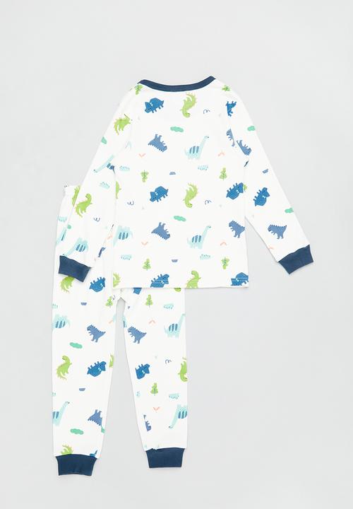 Pop Candy - Boys aop pj set - white/multi
