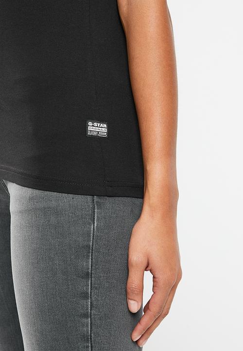 G-STAR - Gs gr slim r t - dark black