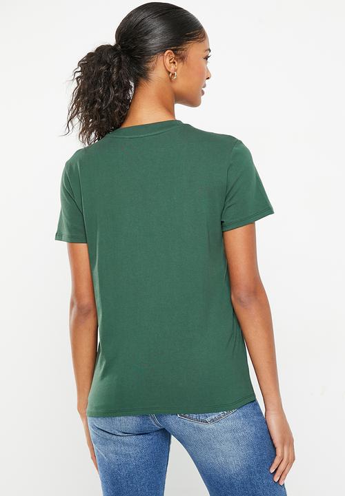 GUESS - Es short sleeve classic fit logo tee - moss mat