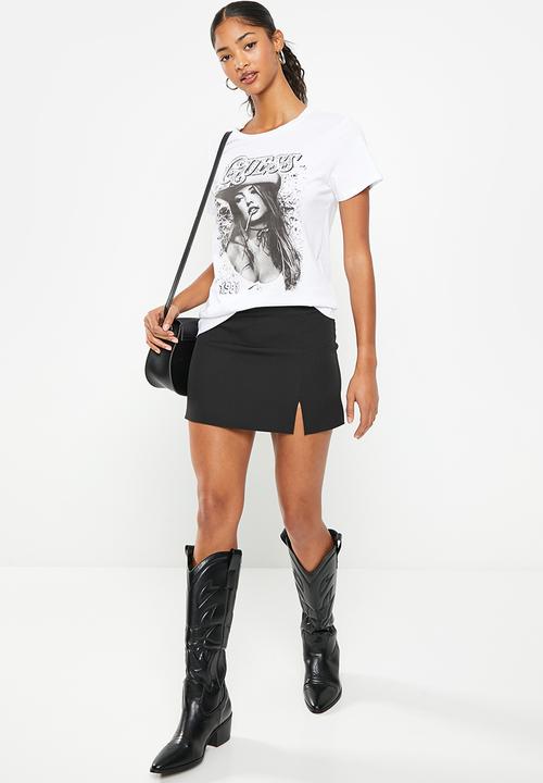 GUESS - Short sleeve jenny easy tee - pure white