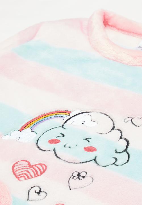 Pop Candy - Girls stripe pj set - pink & blue