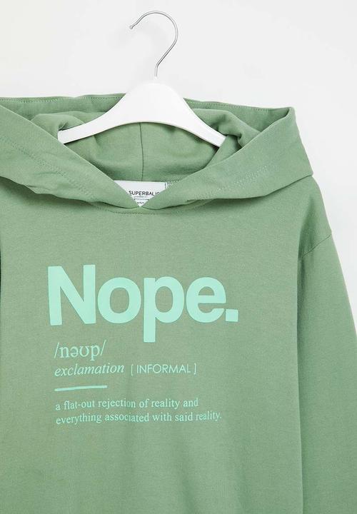 Superbalist - Boys oversized graphic hoodie - fatigue