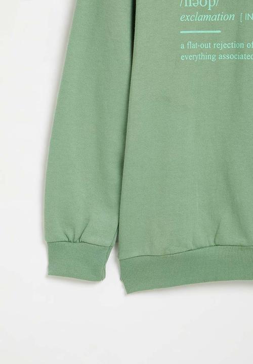 Superbalist - Boys oversized graphic hoodie - fatigue
