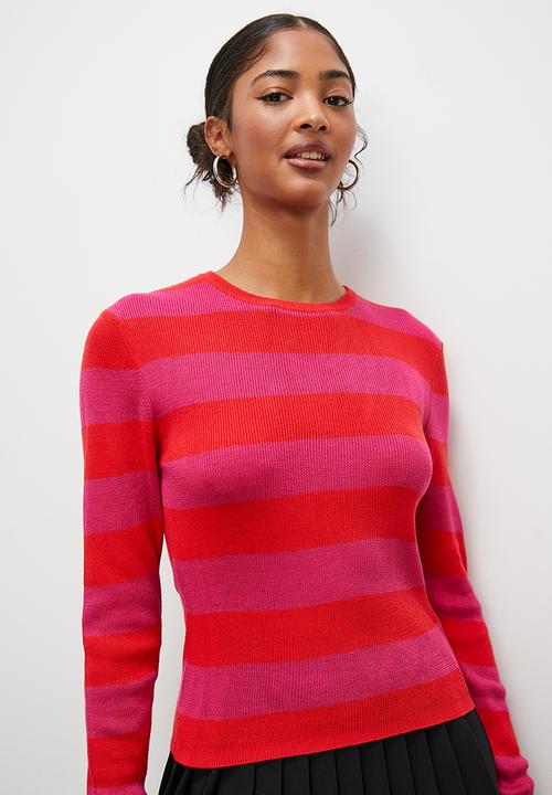 Blake - Skinny meet n greet pull over - red & pink