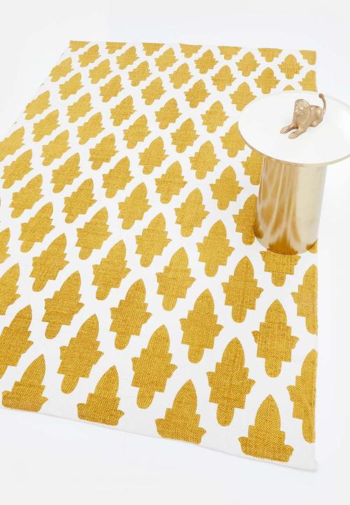 Sixth Floor - Mosaic printed rug - misted yellow