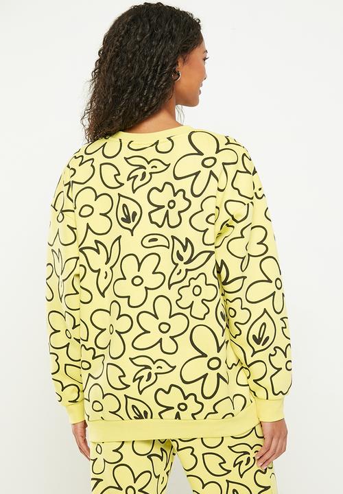 Daisy Street - Printed sweatshirt - yellow & black 