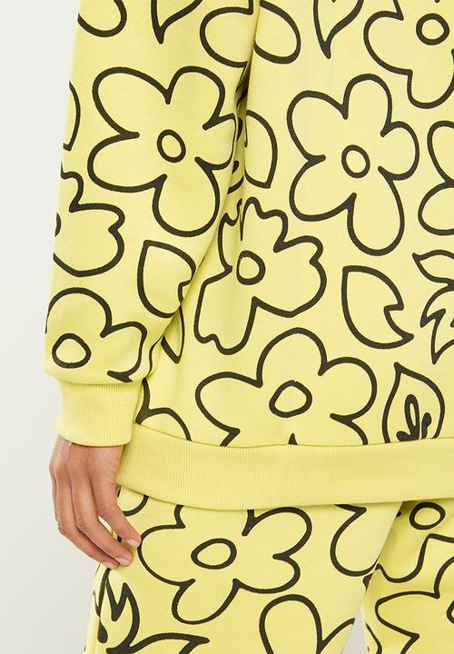 Daisy Street - Printed sweatshirt - yellow & black 