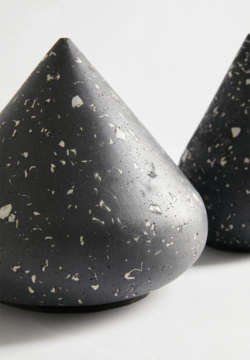 SF Collection - Tear drop bookend set of  2 - black