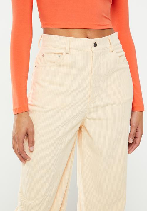 Daisy Street - Cord wide leg trousers - cream
