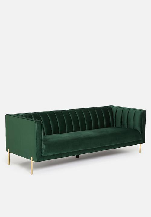 Sixth Floor - Flute 3 seater - emerald green