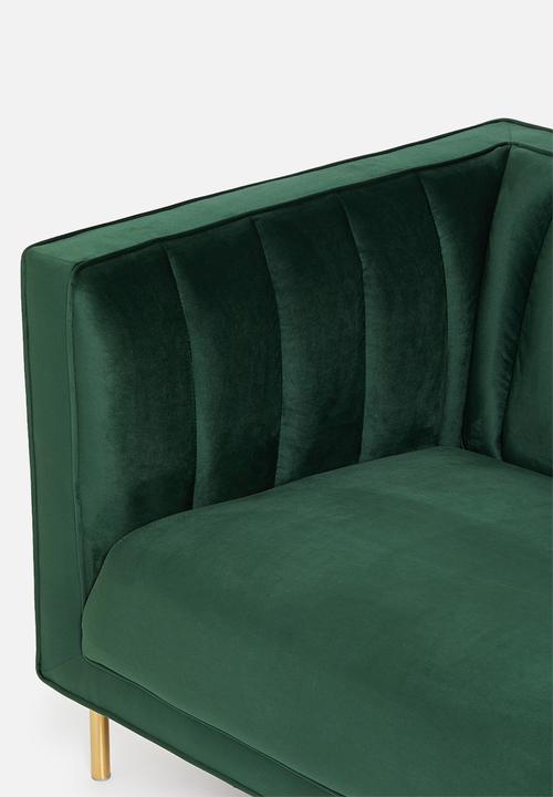Sixth Floor - Flute 3 seater - emerald green