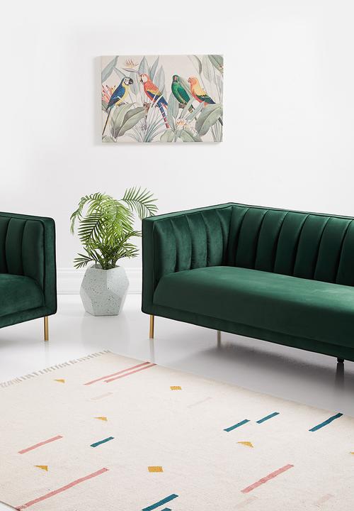Sixth Floor - Flute 3 seater - emerald green