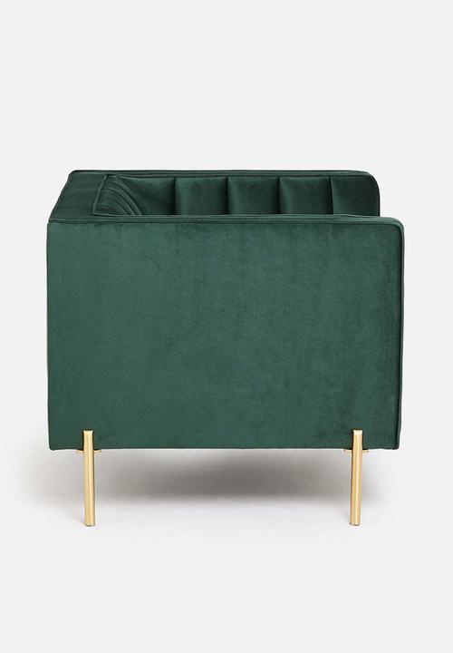 Sixth Floor - Flute armchair - emerald green