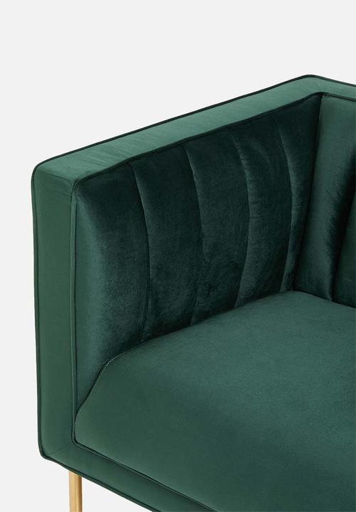 Sixth Floor - Flute armchair - emerald green