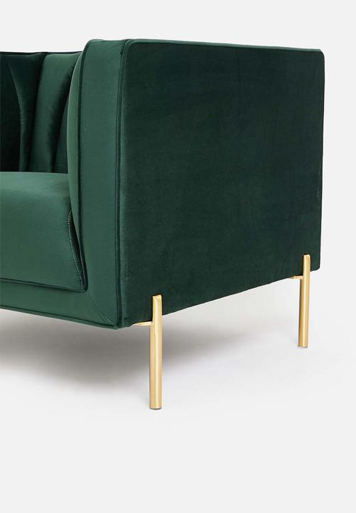 Sixth Floor - Flute armchair - emerald green