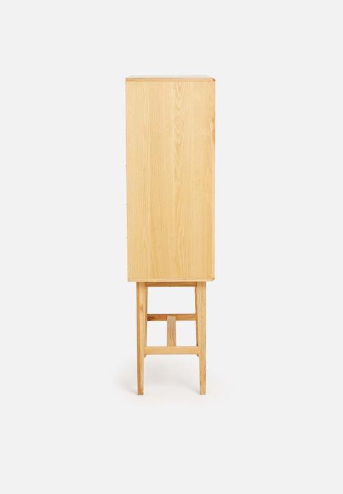 SF Collection - Abbon tall storage cabinet - textured oak