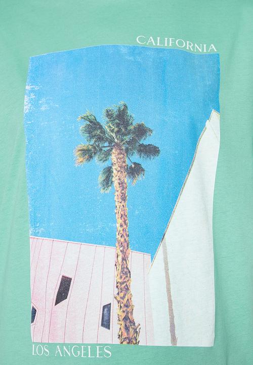 Trendyol - Graphic boyfriend T-shirt - mint