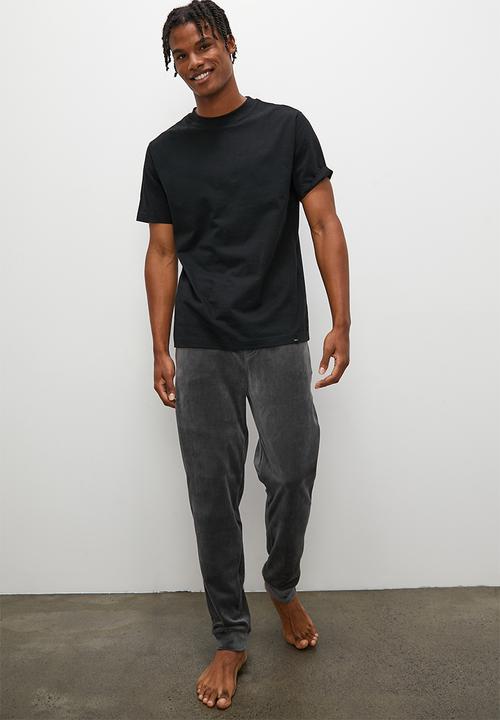 STYLE REPUBLIC - Velour lounge pant - grey